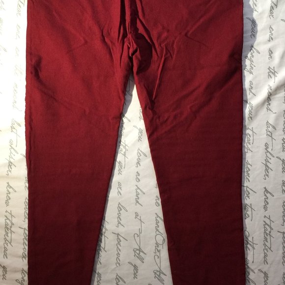 Burgundy Slim Leg Pants Petite - Picture 6 of 13